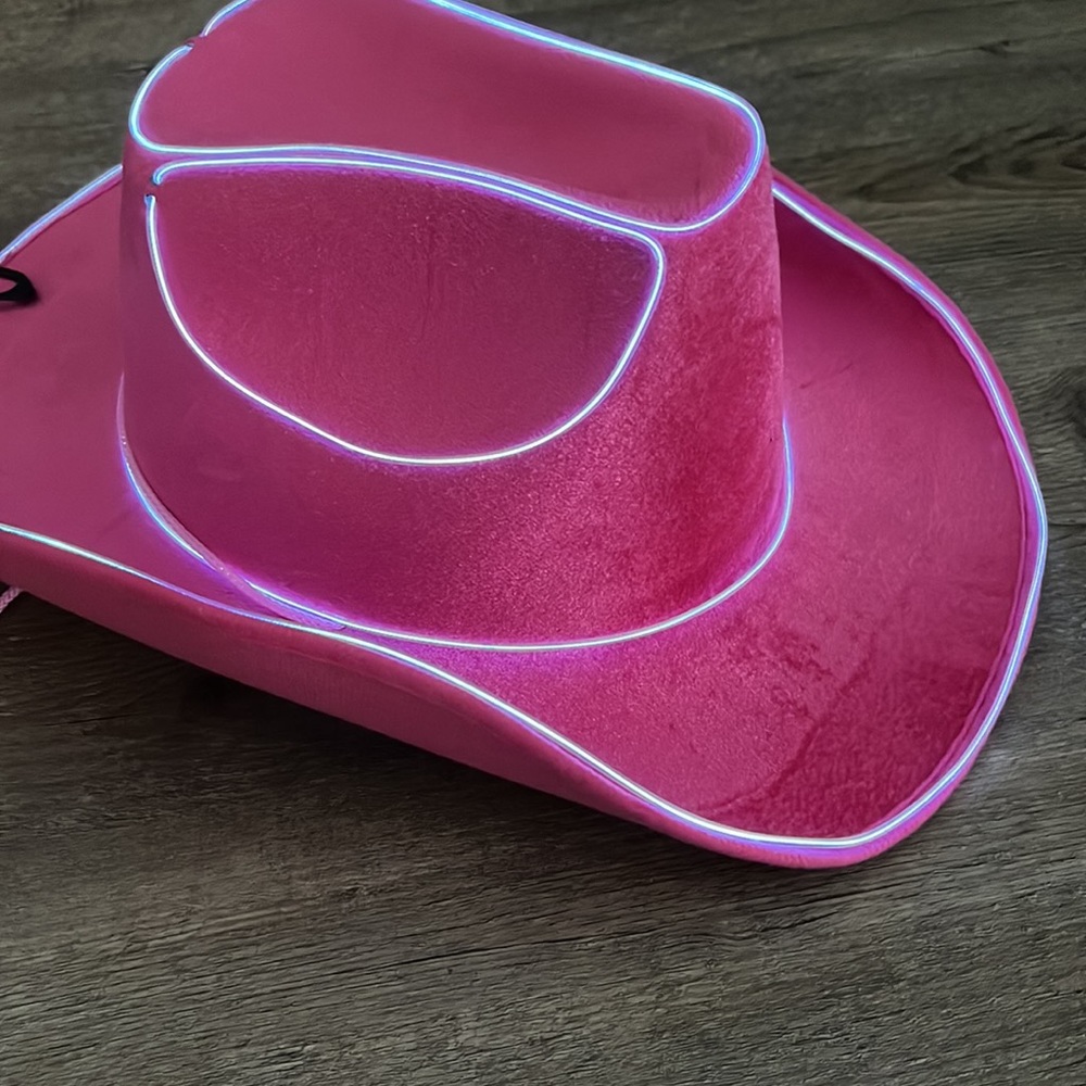 ✨This Barbie is a cowgirl✨ Pink light up cowboy hat